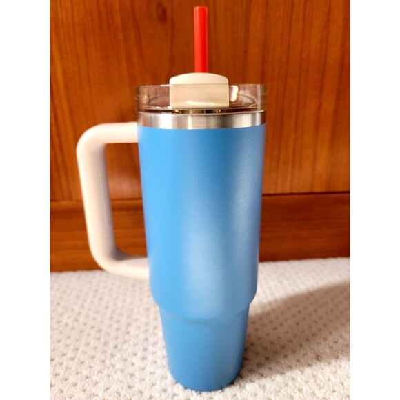 NWT Stanley x Starbucks Japan Philippines Asia Christmas Tumbler Blue/Tan - Picture 3 of 7